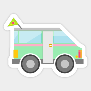 green van road trip Sticker